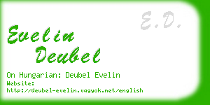 evelin deubel business card